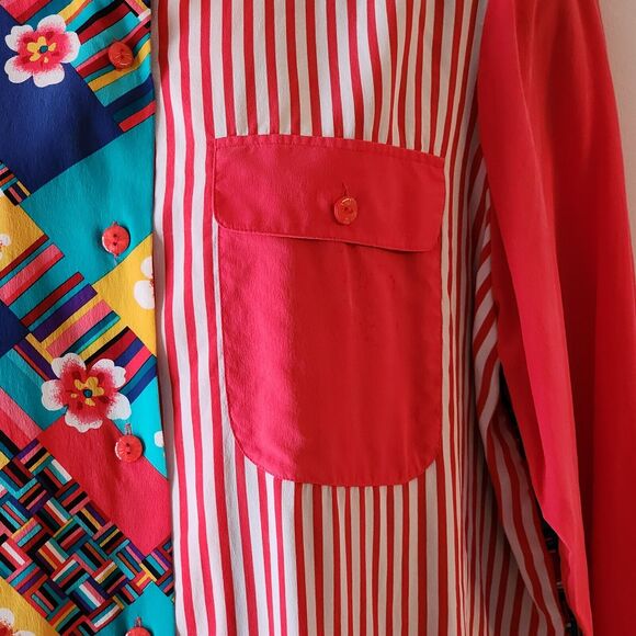 Colorful Patchwork Blouse - Picture 4 of 11